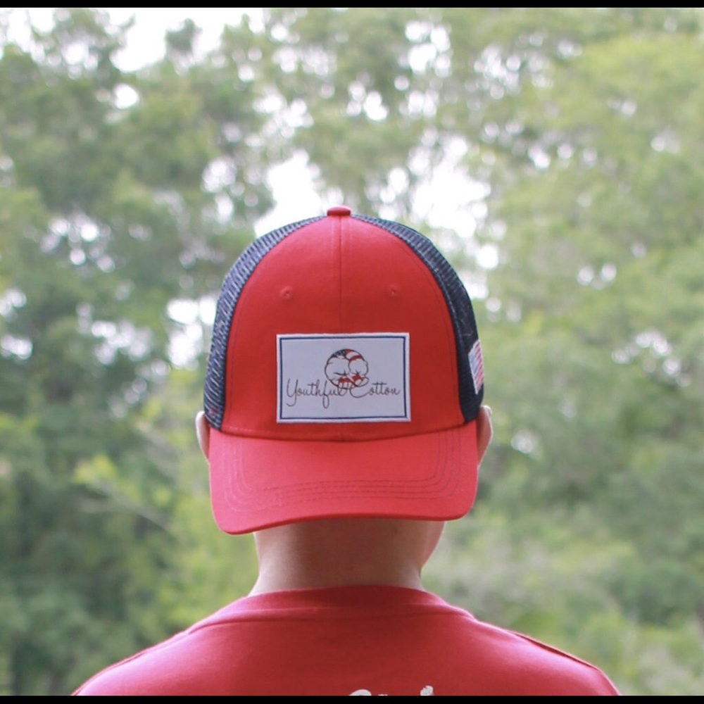 Youth - YC American Flag Trucker Hat